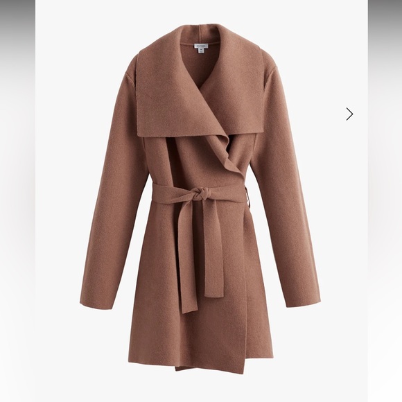 {NWT} Cuyana Wool Cashmere Sweater Coat in Nutmeg - Small - Picture 1 of 8